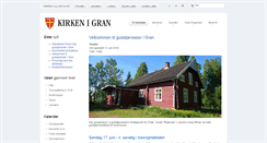 Desktop Screenshot of gran.kirken.no