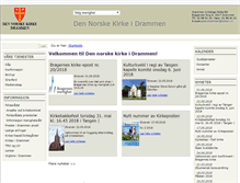 Tablet Screenshot of drammen.kirken.no